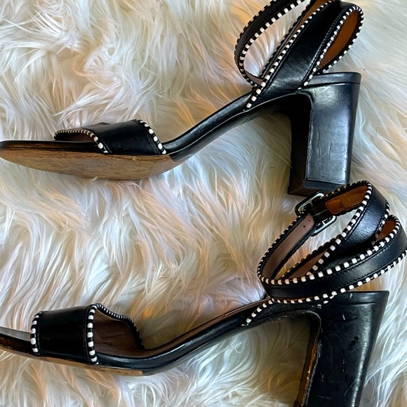 Tabitha Simmons SZ 38 1/2 Black Leticia Leather Ankle Wrap Sandals! - Picture 3 of 11